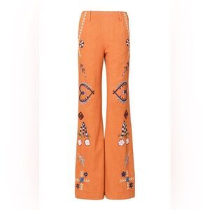 NWT Alix of Bohemia Charlie Sienna Poppy Embroidered Pants